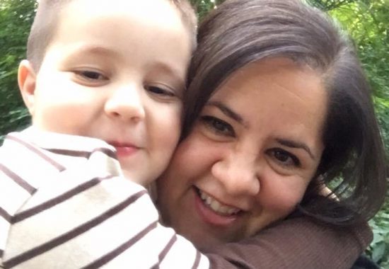 Ana Estevez and son Piqui